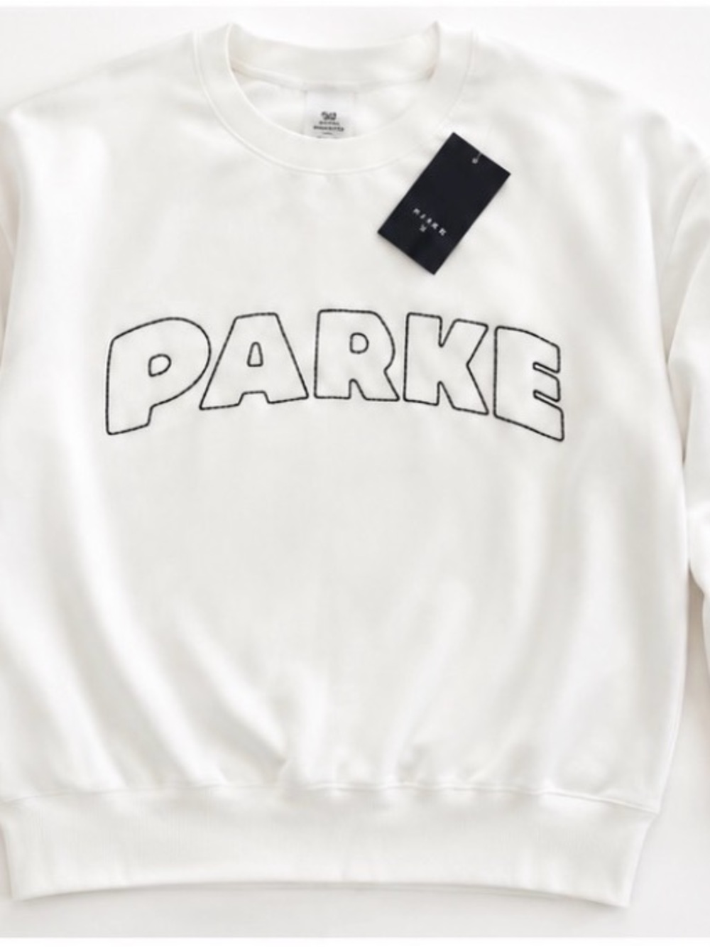 NWT PARKE x Target Oversized Crewneck Sweatshirt White S/M Sold Out - Picture 2 of 6